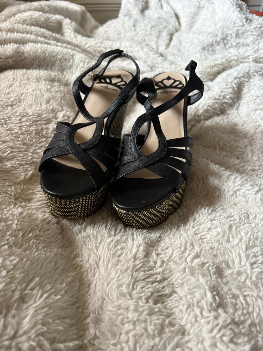 Fergalicious - Black Wedge Heels